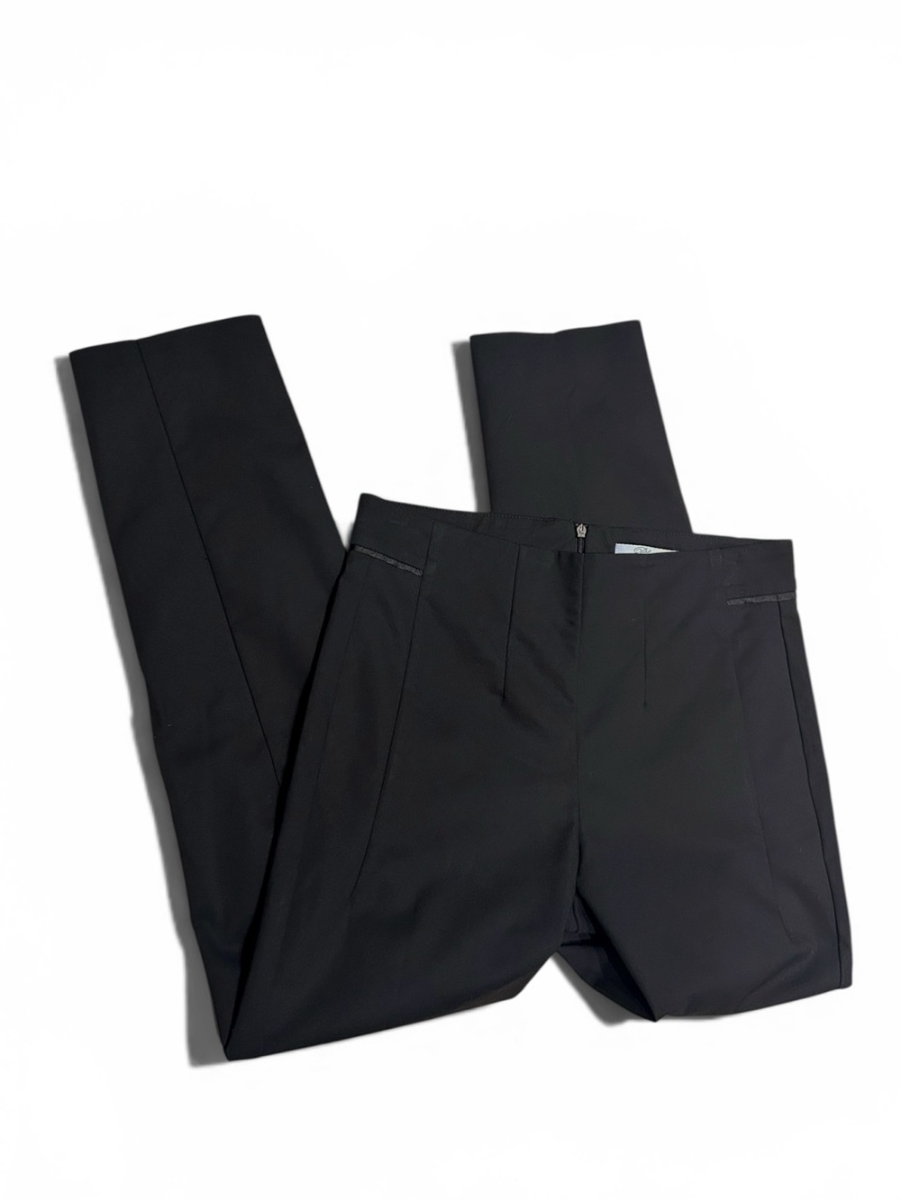 Blumarine Made in Italy Cropped Black Slim Fit Trousers Dress Pants Size IT 42 6